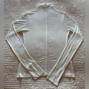 Marcella NYC Alicia Sheer Turtleneck in White